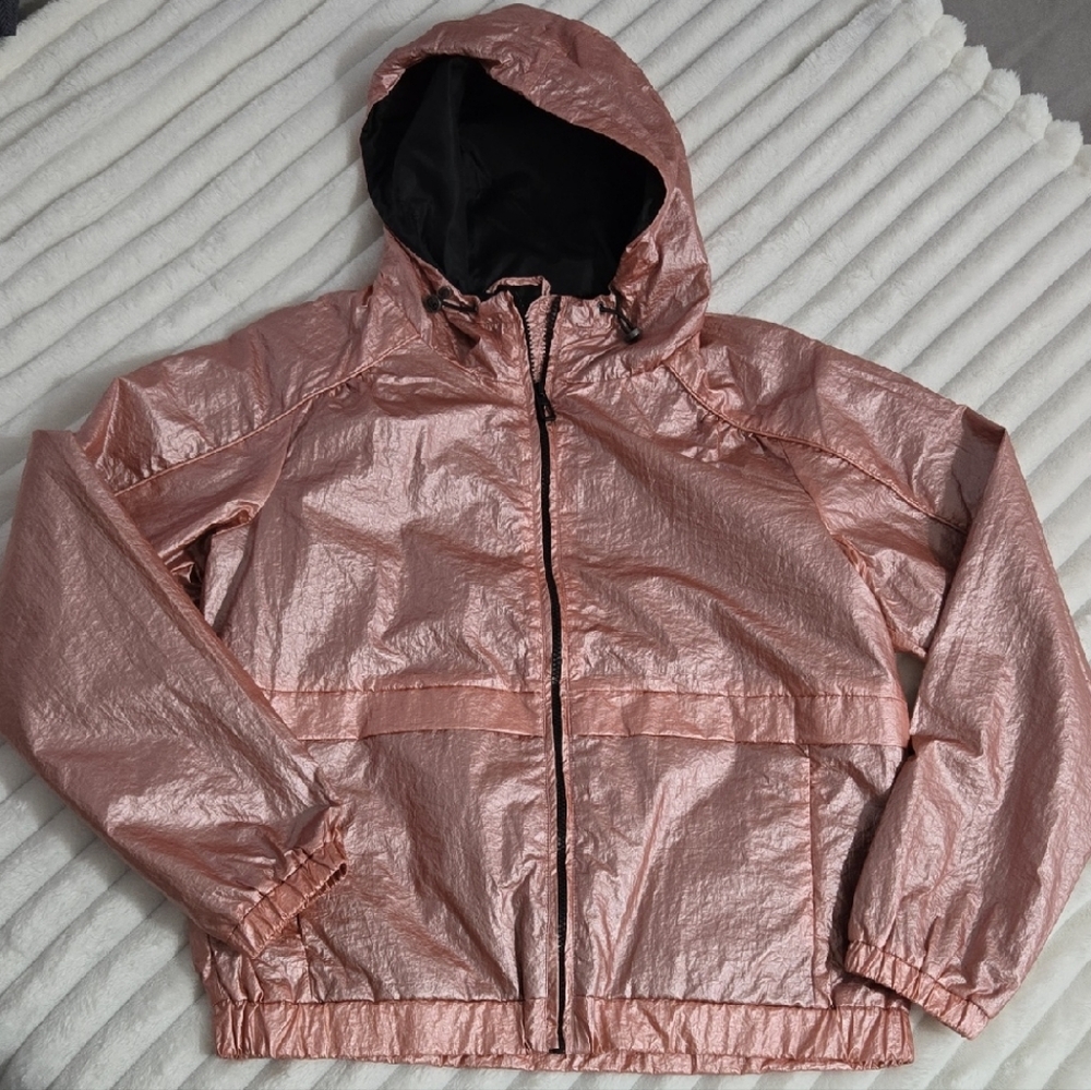 Only Shimmering Pink Hooded Jacket